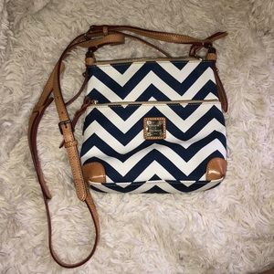 Blue & White chevron Dooney & Bourke purse